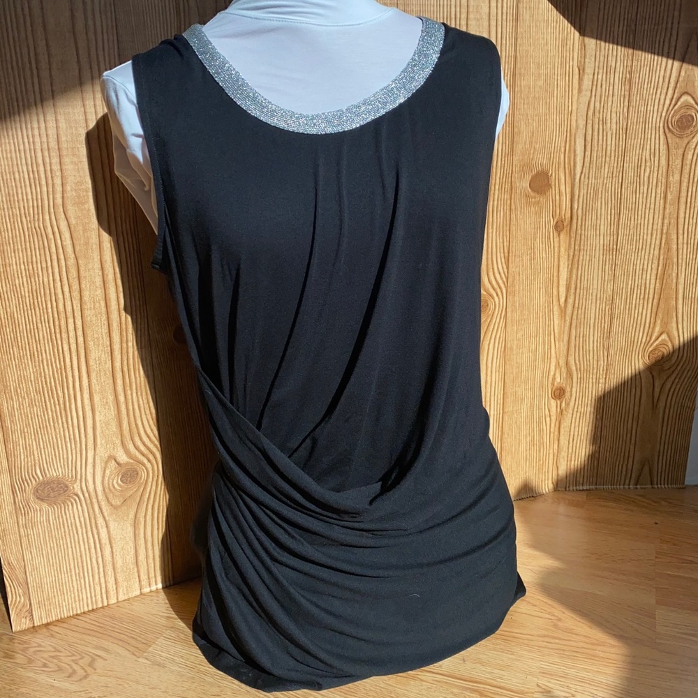 Michael Kors Black Tank With Silver Embellishment